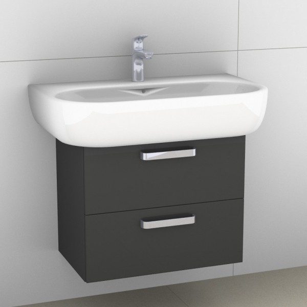 Artiqua 413 Waschtischunterschrank für 4U 123480 Anthrazit Glanz, 413-WU2L-K25-7065-51