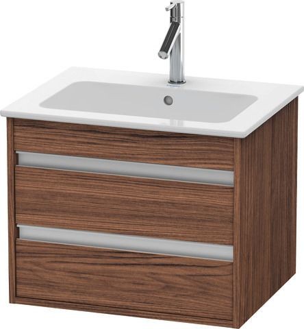 Duravit Ketho Waschtischunterbau wandhängend Nussbaum dunkel Matt 600x475x480 mm - KT642802121