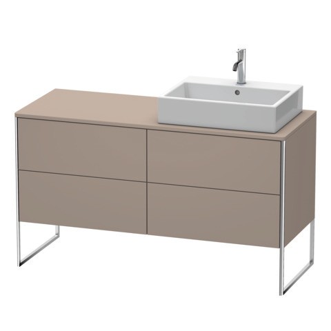 Duravit XSquare Konsolenwaschtischunterbau bodenstehend Basalt Matt 1400x548x778 mm - XS4923R4343