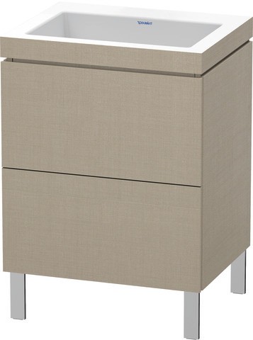 Duravit L-Cube c-bonded Set bodenstehend Leinen Hochglanz 600x480x698 mm - LC6936N7575