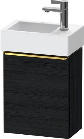 Duravit D-Neo Waschtischunterbau wandhängend Eiche Schwarz Matt 364x222x440 mm - DE4218L34160000