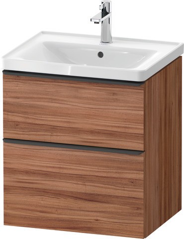 Duravit D-Neo Waschtischunterbau wandhängend Nussbaum Matt 584x452x625 mm - DE43590BD790000