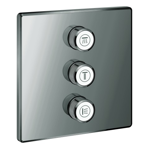 GROHE 3-fach UP-Ventil Grohtherm Smart Control 29127 eckig FMS hard graphite, 29127A00