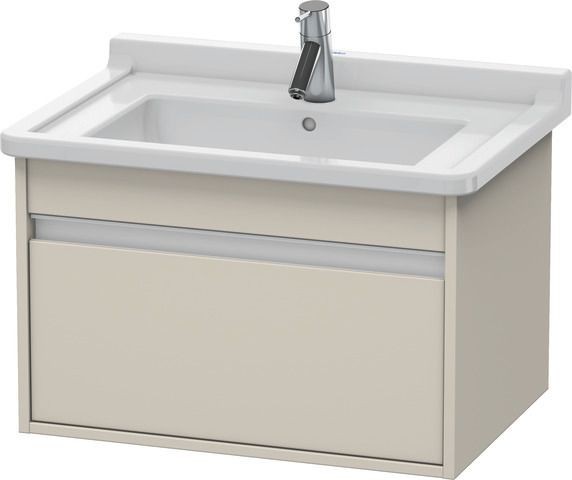 Duravit Ketho Waschtischunterbau wandhängend Taupe Matt 650x455x410 mm - KT666309191