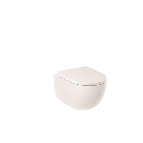 KLUDI-RESA D Spiralflush-Wand-WC 52 cm P-förmiger Abfluss Weiß glänzend
