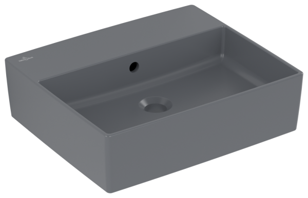 Villeroy & Boch Aufsatzwaschbecken Memento 2.0 498x420mm, mit Überlauf Graphite cplus
