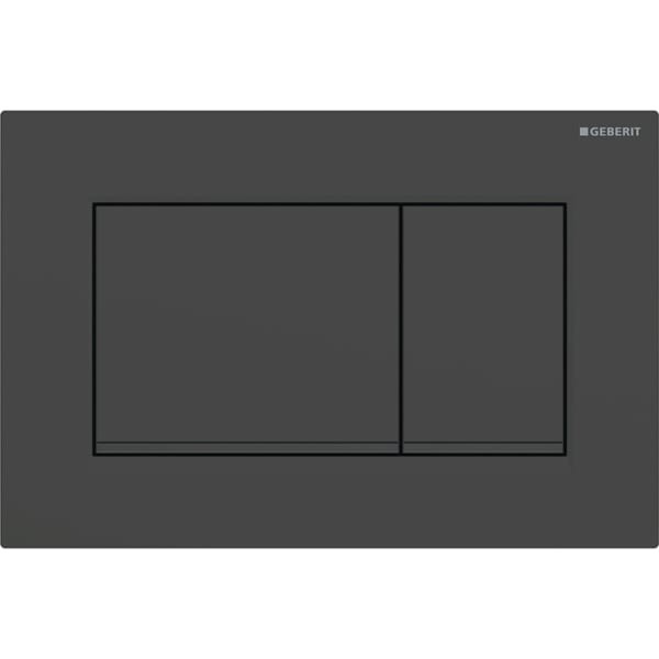 Geberit Betätigungsplatte Sigma30, für 2-Mengen-Spülung schwarz matt lackiert, beschichtet, 1158831