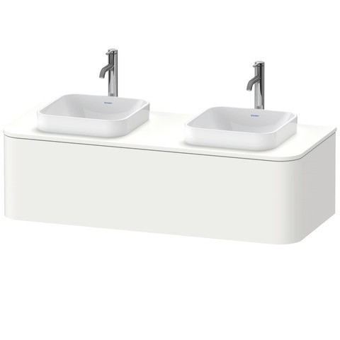 Duravit Happy D.2 Plus Konsolenwaschtischunterbau wandhängend Weiß Seidenmatt 1300x550x354 mm - HP49