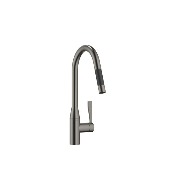 Dornbracht Einhebelmischer Pull-down mit Brausefunktion SYNC 33870895 Dark Platinum gebürstet