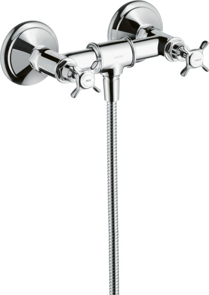 Hansgrohe Zweigriff Brausenarmatur Aufputz Axor Montreux chrom, 16560000
