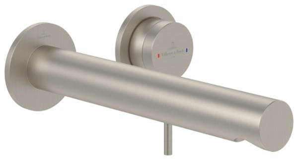 Villeroy & Boch Waschtischauslauf-Set Loop&Friends 10 60x60x225mm o Ablaufgarnitur BrushedNickelMat