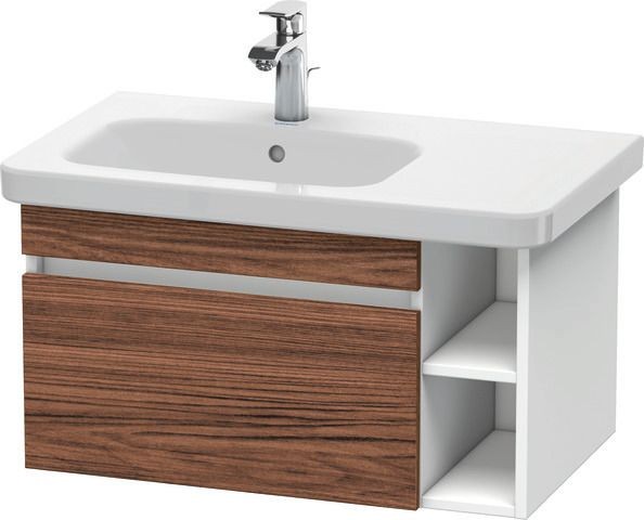 Duravit DuraStyle Waschtischunterbau wandhängend Nussbaum dunkel & Weiß Matt 730x448x398 mm - DS6394