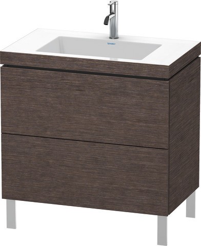 Duravit L-Cube c-bonded Set bodenstehend Eiche dunkel gebürstet Matt 800x480x698 mm - LC6937O7272