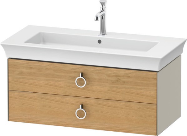 Duravit White Tulip Waschtischunterbau wandhängend Natur Eiche & Taupe Matt & Seidenmatt 984x458x410