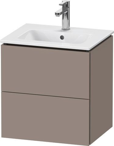 Duravit L-Cube Waschtischunterbau wandhängend Basalt Matt 520x421x550 mm - LC621804343
