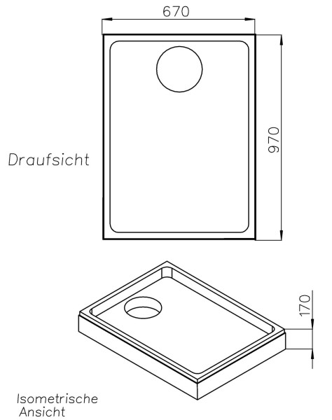 Neuesbad Wannenträger für Bette extraflach 100x70x6,5