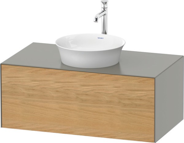 Duravit White Tulip Konsolenwaschtischunterbau wandhängend Natur Eiche & Stein Grau Matt & Seidenmat