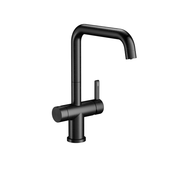 KWC ENIA E Küche Schwenkauslauf A225,, seitenbedient industrial black, mit Filteran