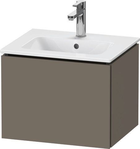 Duravit L-Cube Waschtischunterbau wandhängend Flanell Grau Seidenmatt 520x421x400 mm - LC611809090