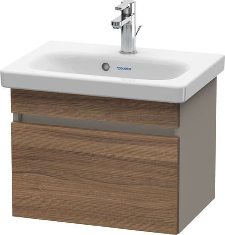Duravit DuraStyle Waschtischunterbau wandhängend Nussbaum & Basalt Matt 500x368x398 mm - DS630307943