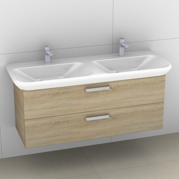 Artiqua 413 Waschtischunterschrank für MyDay 135430 Castello Eiche quer NB, 413-WU2L-K78-7134-426