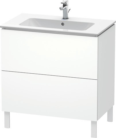 Duravit L-Cube Waschtischunterbau bodenstehend Weiß Matt 820x481x704 mm - LC662601818