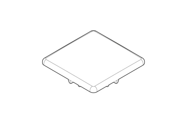 Ersatzteil, Ventilkappe, 68x68mm glasiert, Weiß