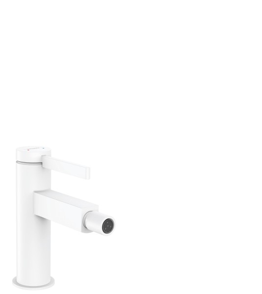 Hansgrohe Bidetmischer Finoris mit Push-Open Ablaufgarnitur mattweiss, 76200700