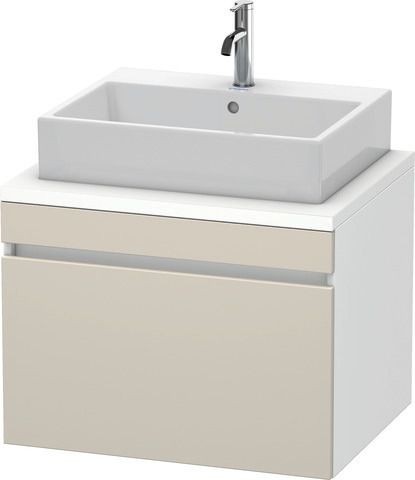 Duravit DuraStyle Konsolenwaschtischunterbau wandhängend Taupe & Weiß Matt 700x548x512 mm - DS531109