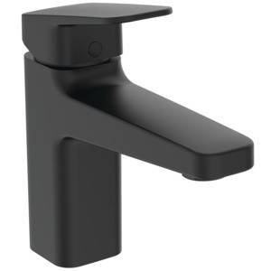 Ideal Standard Waschtischarmatur Ceraplan H90 m.Ablaufgarnitur Ausladung 124mm BlueStart Silk Blac