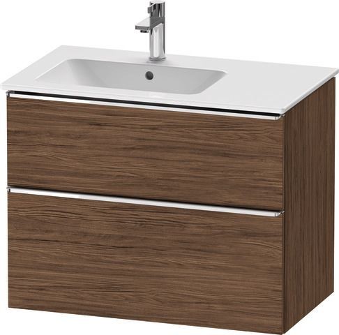 Duravit D-Neo Waschtischunterbau wandhängend Nussbaum dunkel Matt 810x462x625 mm - DE4366010210000