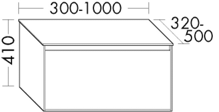 Burgbad Unterschrank rc40 Weiß Hochglanz/Bambus Natur, USHQ030F4514A0079 USHQ030F4514A0079
