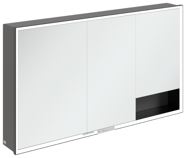 Villeroy & Boch Aufputz-Spiegelschrank My View+ B48113 1300x750x168mm m. Bel. Graphite