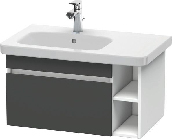 Duravit DuraStyle Waschtischunterbau wandhängend Graphit & Weiß Matt 730x448x398 mm - DS639404918