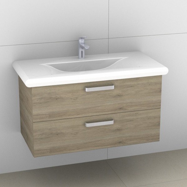 Artiqua 415 Waschtischunterschrank für Living Style 814437 Sanremo Eiche quer NB, 415-WU2L-L18-7144-