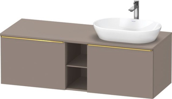 Duravit D-Neo Konsolenwaschtischunterbau wandhängend Basalt Matt 1400x550x459 mm - DE4950R34430000