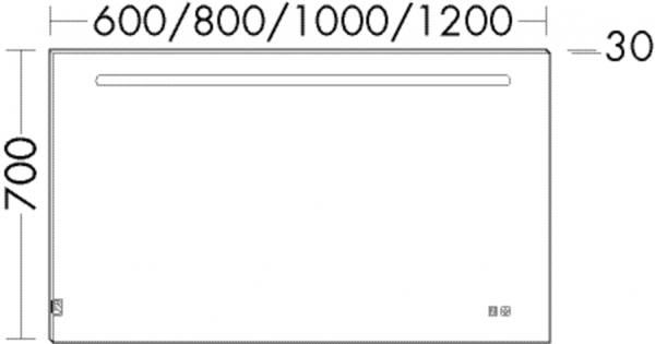 Burgbad Leuchtspiegel Fiumo 700x600x30 Fiumo, SIIX060PN491