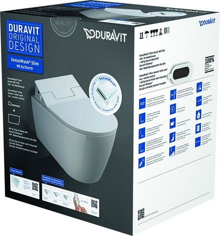 Duravit SensoWash Slim WC-Set wandhängend Weiß 373x570x106 mm - 631000002004300