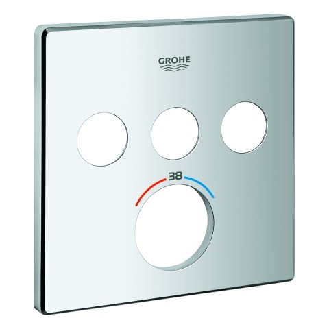 GROHE Rosette 49042 für SmartControl UP-THM eckig mit 3 ASV chrom, 49042000