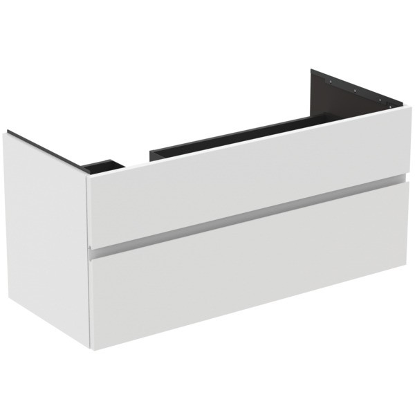 Ideal Standard Waschtischunterschrank Finesse Siphon links 1200x505x550mm 2 Auszüge Weiss matt, E344