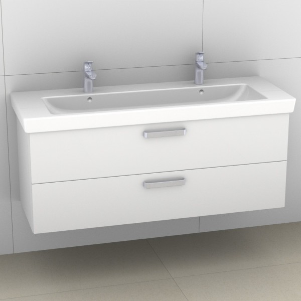 Artiqua 414 Waschtischunterschrank für Subway 2.0 7176D2 Weiß Glanz, 414-WU2L-V73-7050-68