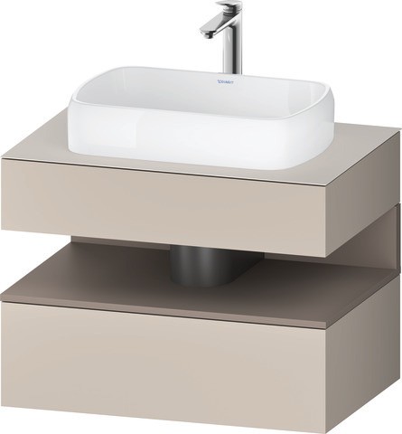 Duravit Qatego Konsolenwaschtischunterbau wandhängend Taupe Matt 800x550x600 mm - QA4730043910000