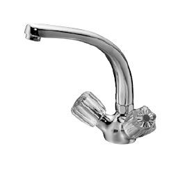 Kaja Classic Spültisch-Einlocharmatur mit, Kettenh., Gussausl. 185mm chrom Kroneng., 31611-1-C