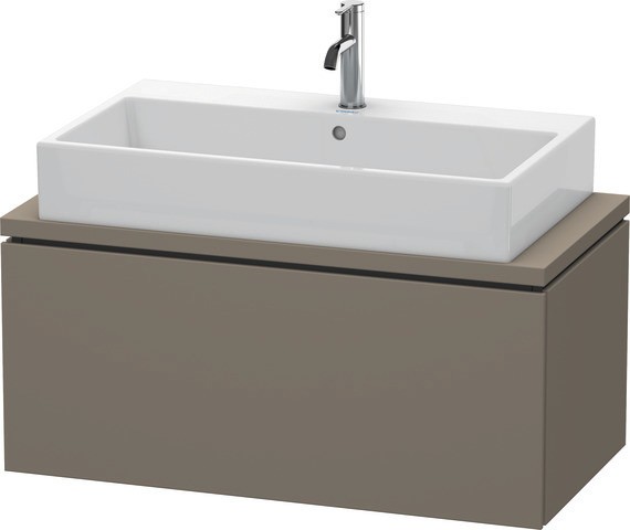 Duravit L-Cube Konsolenwaschtischunterbau wandhängend Flanell Grau Seidenmatt 920x477x400 mm - LC580