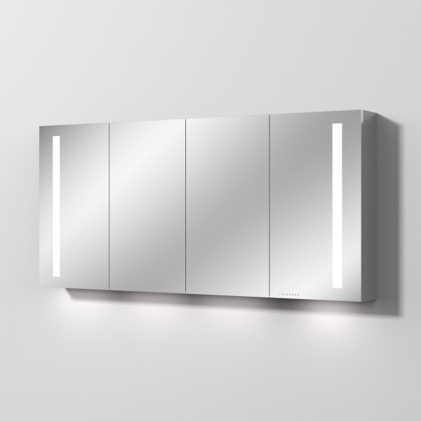 Sanipa Reflection Aluminium-Spiegelschrank ALEX 160 mit LED-Beleuchtung, AU4206L