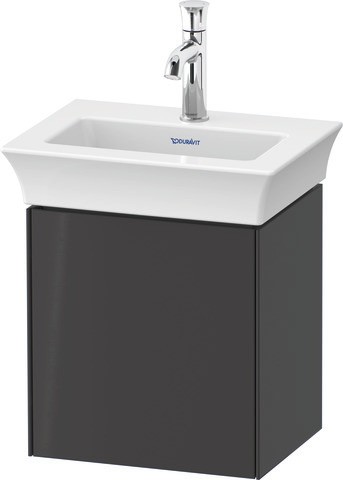 Duravit White Tulip Waschtischunterbau wandhängend Graphit Hochglanz 384x298x410 mm - WT4240RH1H1