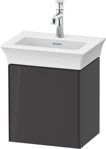 Duravit White Tulip Waschtischunterbau wandhängend Graphit Hochglanz 384x298x410 mm - WT4240LH1H1