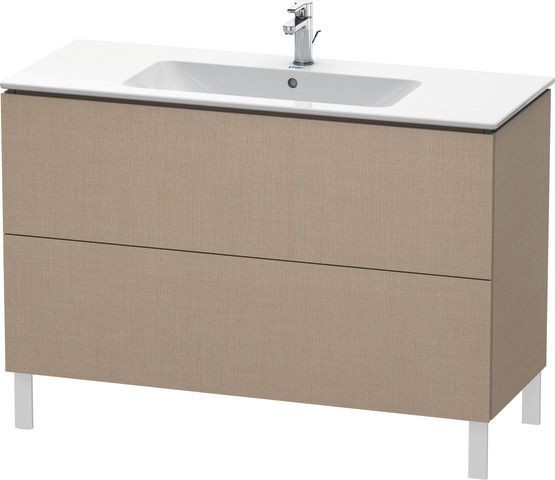 Duravit L-Cube Waschtischunterbau bodenstehend Leinen Matt 1220x481x704 mm - LC662807575