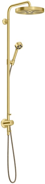 Hansgrohe Showerpipe Unterputz AXOR One mit Thermostat, Kopfbrause 280 1jet brushed brass, 48796950