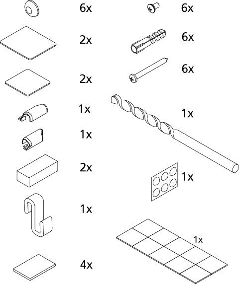 Kermi EBLI003 Set Montagekleinteile, 2534874